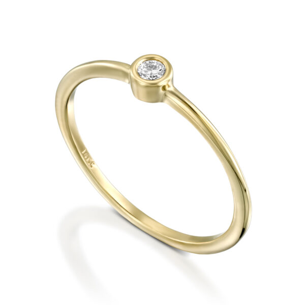 Dainty Diamond Ring - nature shiny